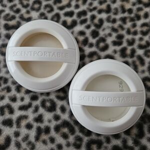 Slatkin & Co. (B&BW) Scentportable Clip and Go Fragrance Units, 2 White Holders
